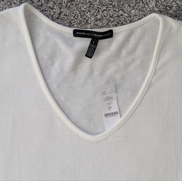 NWT White House Black Market Crochet Bell Sleeves Women's shirt - Picture 3 of 5